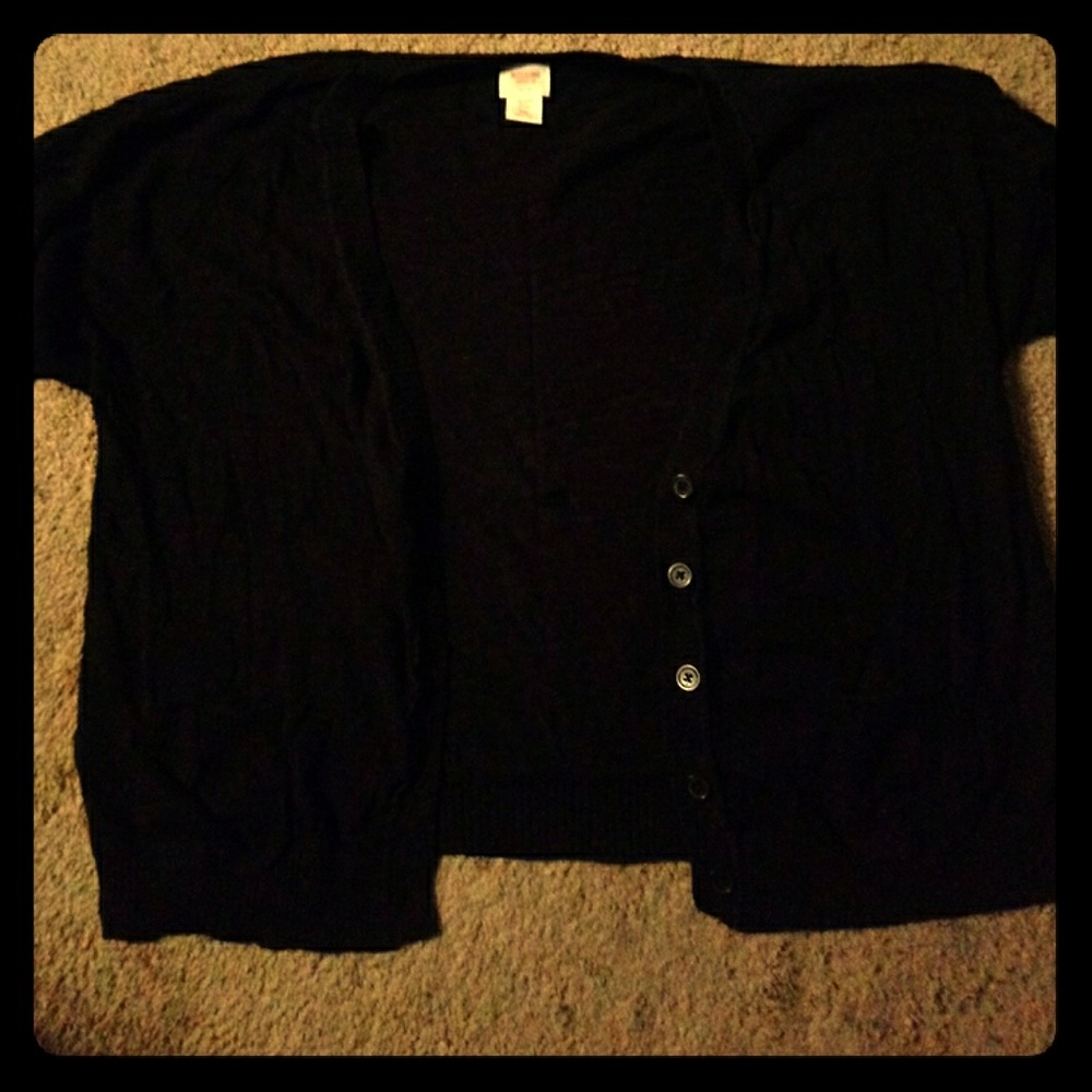Black cardigan